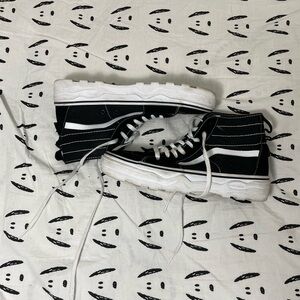 Black and White High-Top Vans